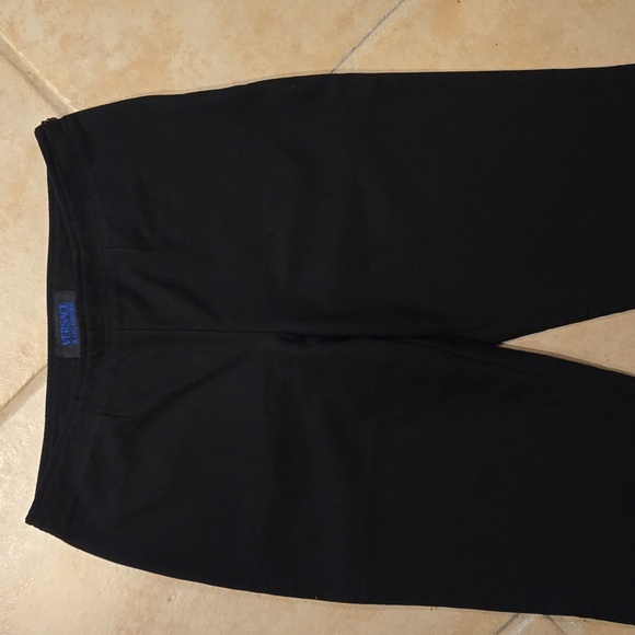 Vintage authentic Versace Side zip tapered black Pants made Italy - Picture 3 of 11